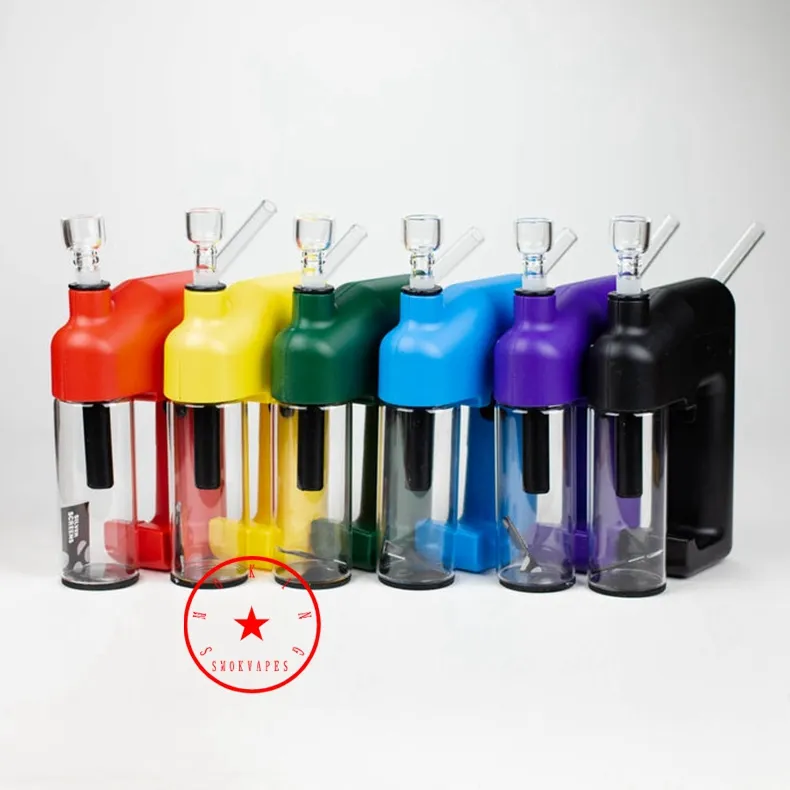 COOL Coloré Électrique En Plastique Bong Tuyaux En Verre Kit Narguilé Waterpipe Bubbler Filtre Bol Portable Amovible Herbe Sèche Tabac Porte-Cigarette Fumer Pipes À Main