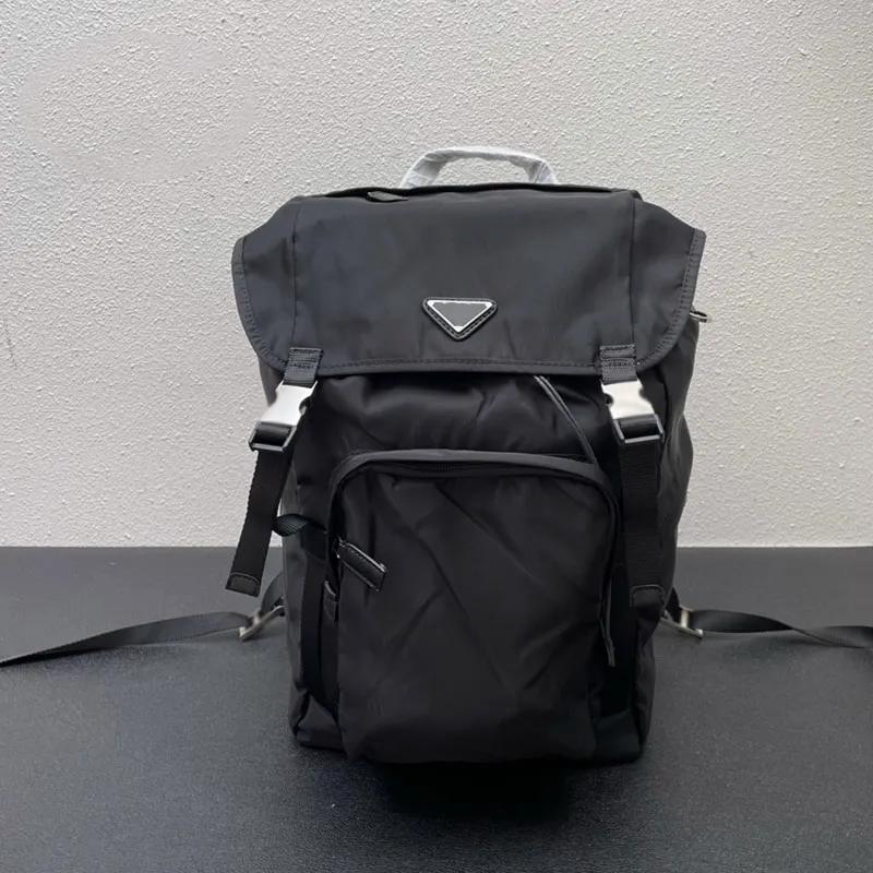 Black nylon designer backpack handbag fashion mens womens school bag Top waterproof fabric outdoor portable travel bags 45cm large capacity vacation backpacks