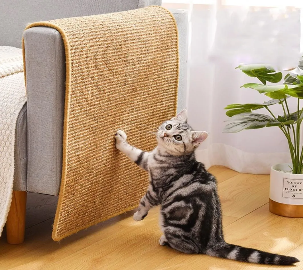 Kedi Kazan Sisal Mat Board Scratch, Keskin Tırnaklar Sıyırıcı Kedi Ağacı Kedi Oyuncak Sandalye Tablo Çekim Mats Mobilya Koruyucusu2991944