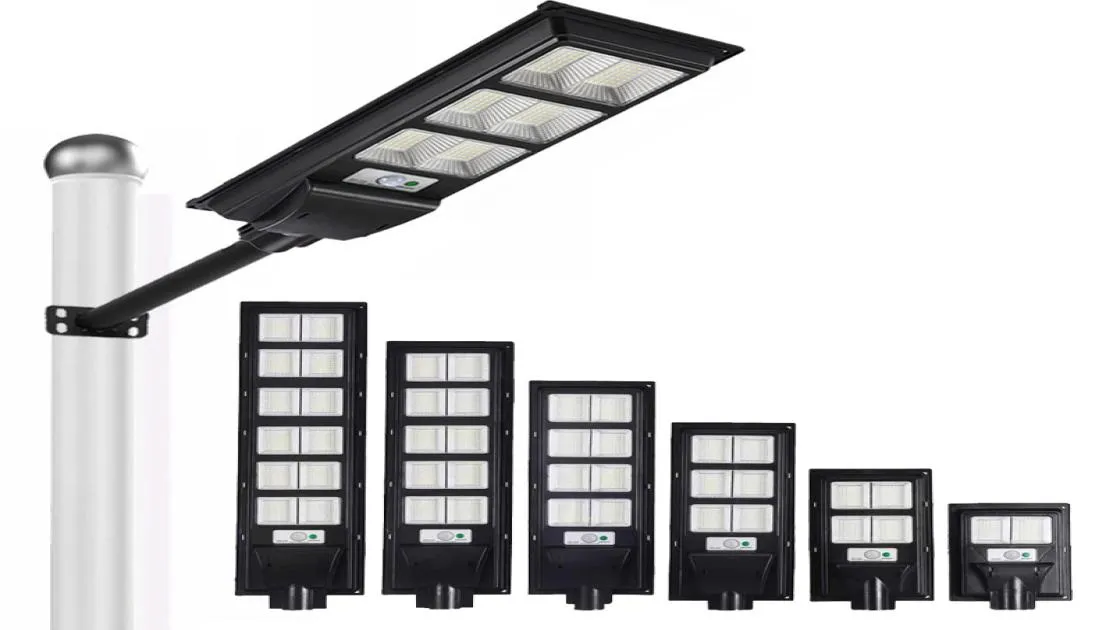 500W Solar Street Lights Outdoor LED LED Lights Flood Lights Motion IP65 Wodoodporny DUSK DAWN Słoneczny Lampa Lampa Pilot Control081688