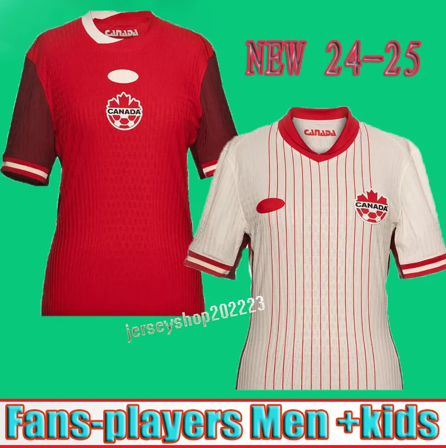 2024 Canada Soccer Jerseys Home Away 2023 2024 2025 국가 대표팀 Davies J.David Ugbo Larin Cavallini Millar Eustaquio 축구 셔츠