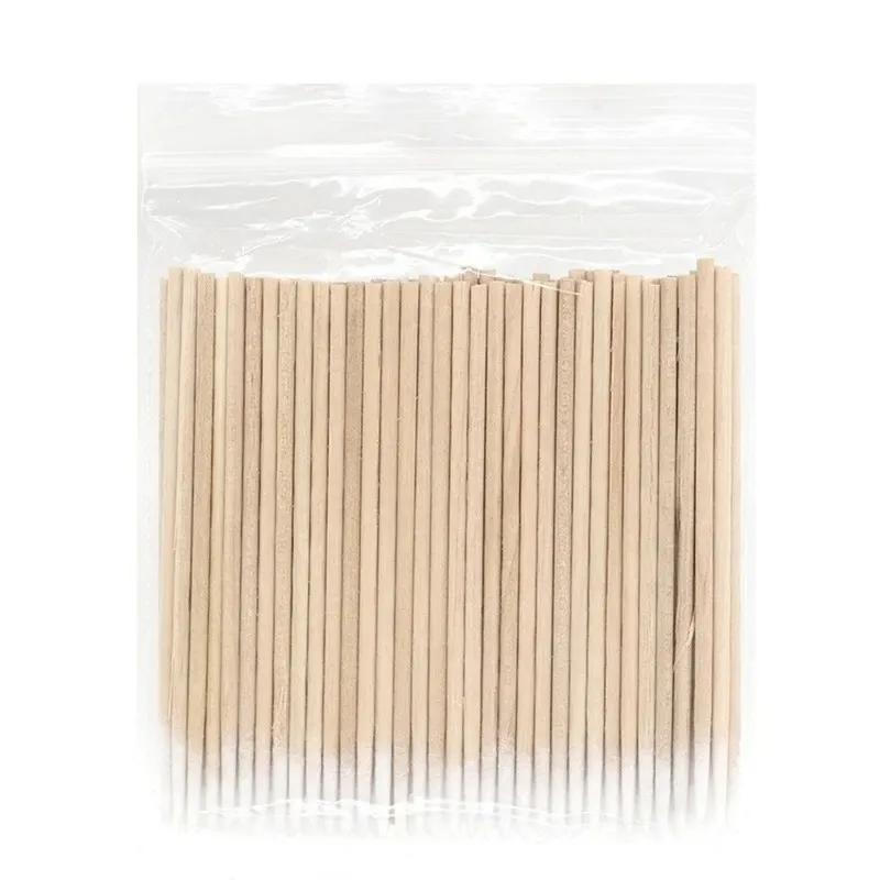 Disposable Ultra-small Cotton Swab Lint Free Micro Brushes Wood Cotton Buds Swabs Eyelash Extension women Makeup Tools