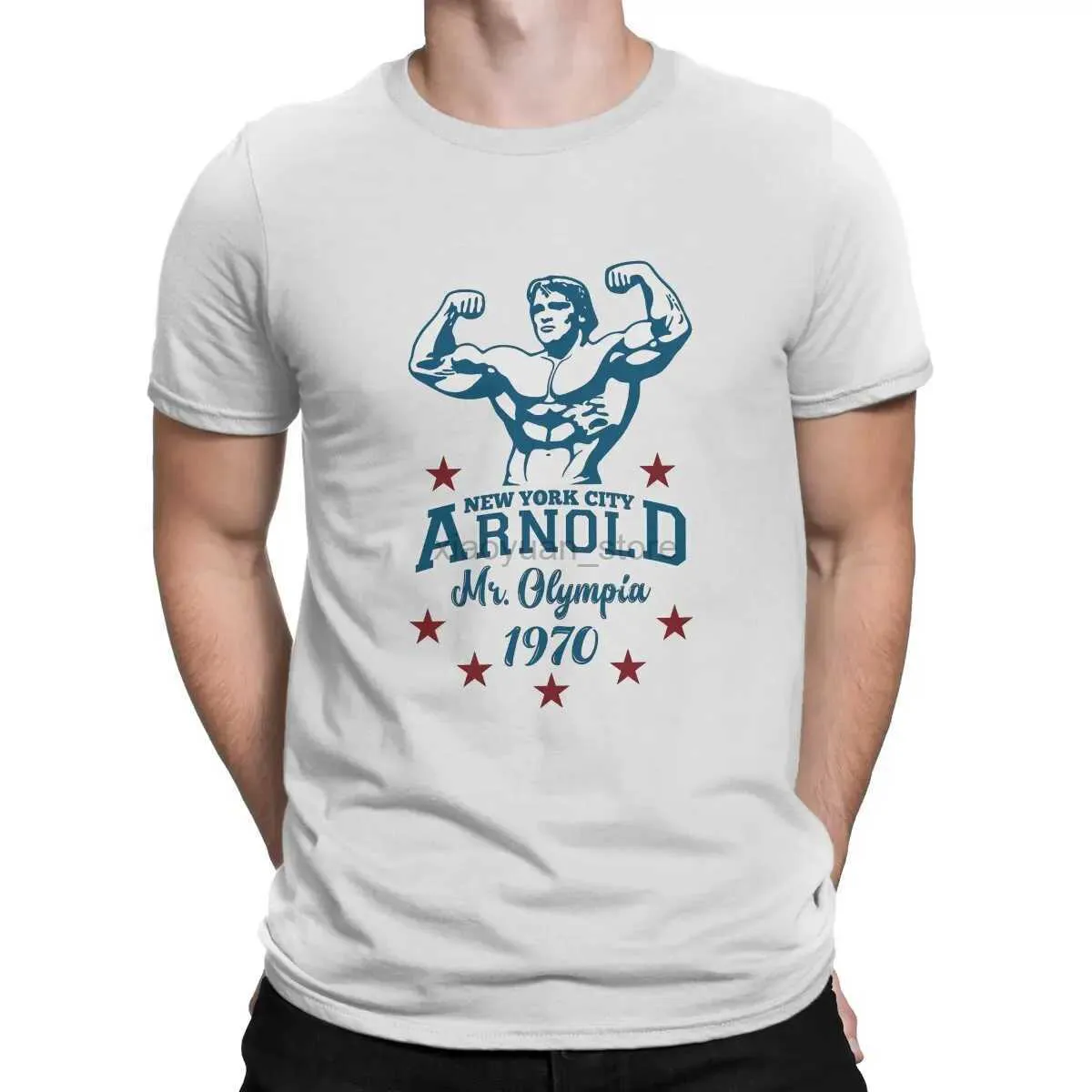 남자 티셔츠 터미네이터 Arnold Schwarzenegger Mr Olympia Tshirt Homme Mens 의류 Blusas t 셔츠를위한 240327