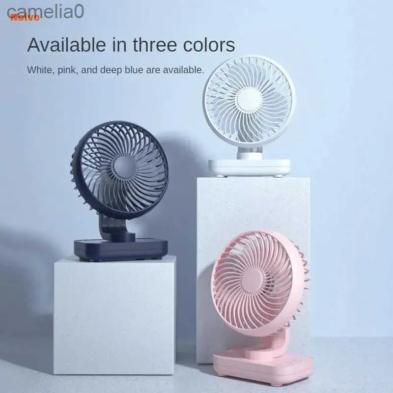 Electric Fans Portable Mini Fan Auto Desk Fan 4 Speed ​​Wind Mute Justerbar luftkylare laddas för kontor Hem Desktop Officec24319