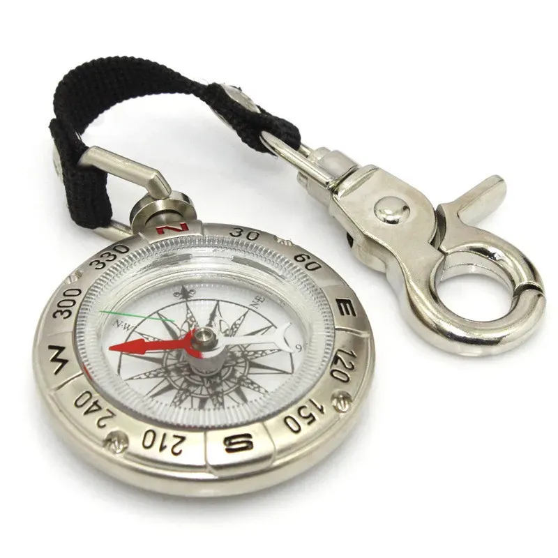 Compass Vintage Metal Kradard Taşınabilir Anahtarlık Pusula Kamp Yürüyüş Pointist Pointing Guider Spor Dış Mekan Ekipmanları