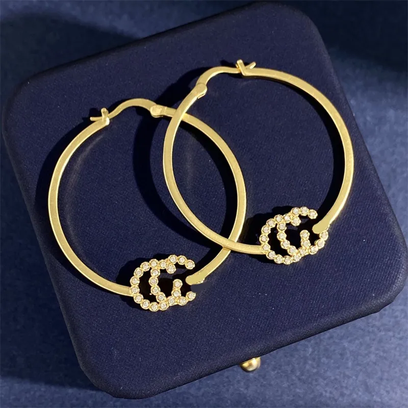 Big Circle Earings Designer Fashion Hoop Earring For Woman Double Letters Modern Style Minimalism Earring Anniversary Wedding Party Jewelry ZL174 I4