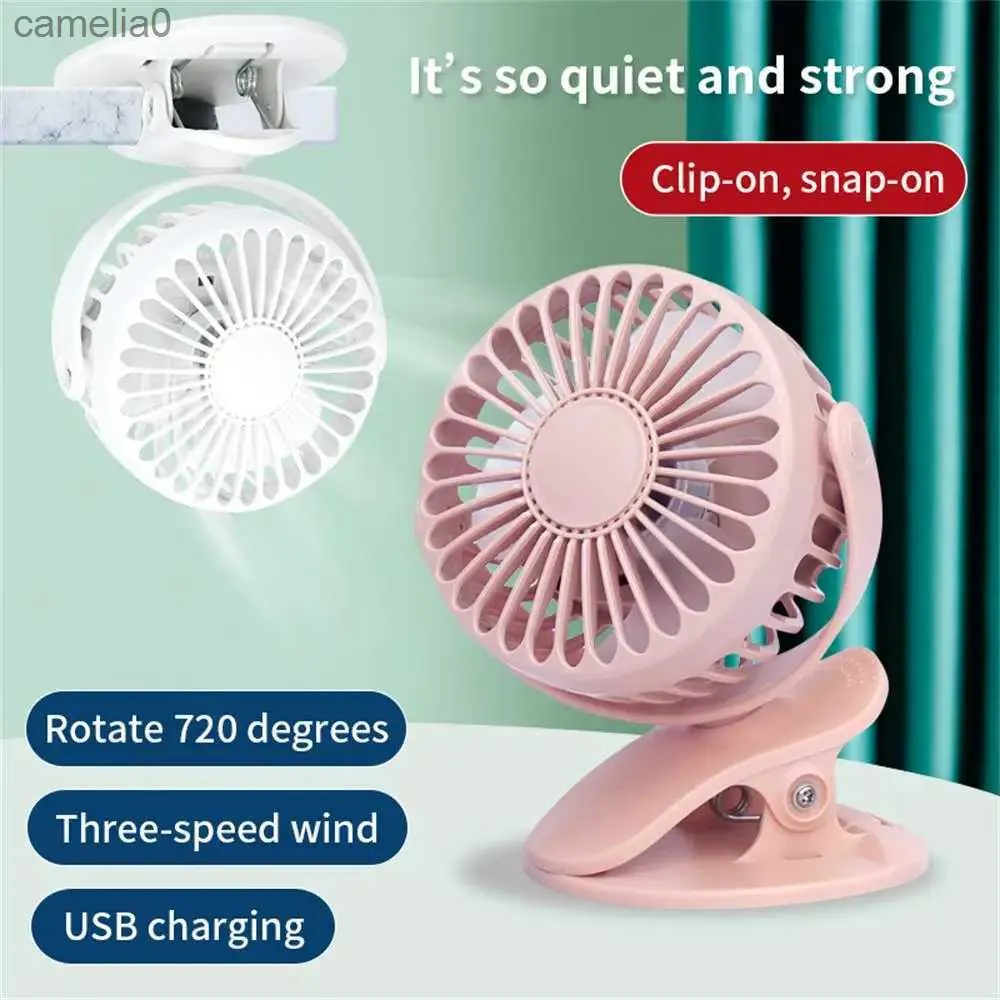 Electric Fans Portable Mini Hand Clip Fan USB Charging Quiet Desktop Electric Fan High Quality Student Dormitory Small Cooling Ventilador FansC24319