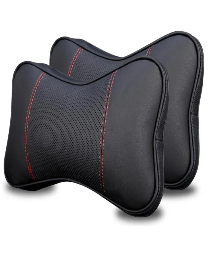 Seat Cushions 2 Packs Car Headrest Pillow Memory Foam Cushion With PU Cover Neck Support For Black Red2392175