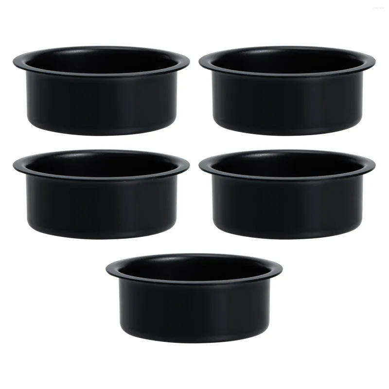 Candle Holders 5 Pcs Cup Accessories Candlestick Holder Candelabra Black Jars Tea Lights For Pillar