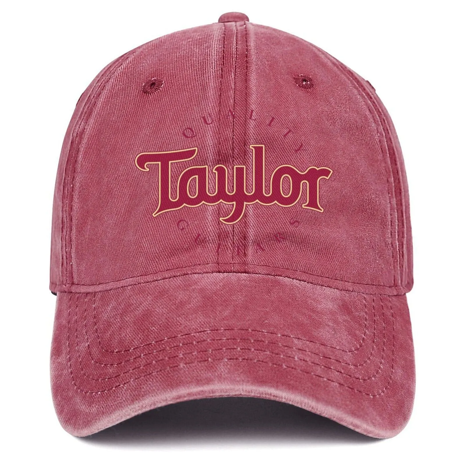 Guitarras acústicas Taylor gorra de béisbol cosida rosa roja Snapback sombrero nuevo