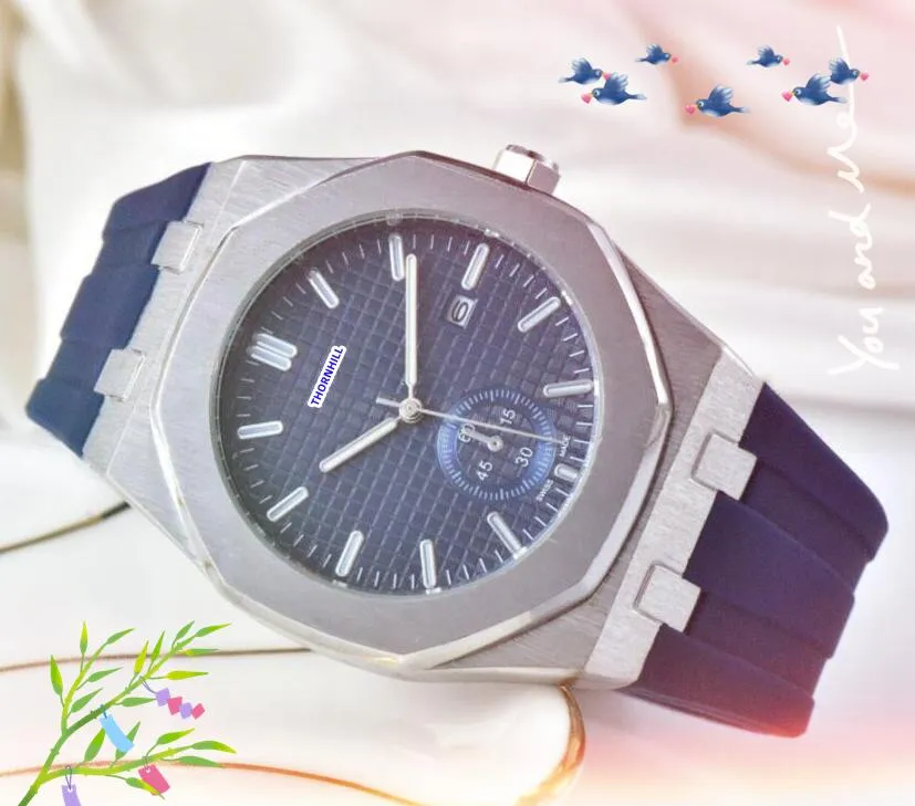 Amateurs de luxe grandes montres à quartz hommes ceinture en cuir en acier inoxydable président desinger horloge mode bracelet en or montre en verre saphir cadeaux d'anniversaire de Noël