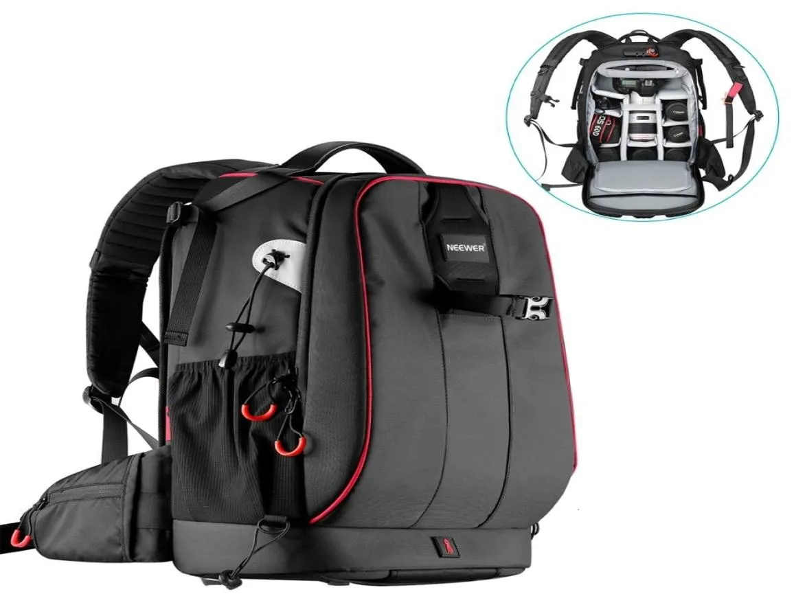 Neewer Pro Camera Case Waterproof Shockproof Adjustable Padded Camera Backpack Bag with Antitheft Combination Lock T1910252594983