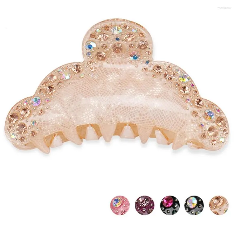 Hair Clips Luxury Spark Rhinestones Claw Clip For Women Girls Accessory Ornament Jewelry Holder Dance