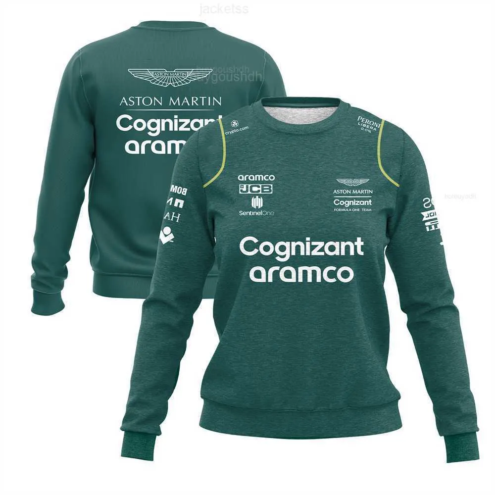 Sweats à capuche pour hommes Sweatshirts Aston Martin F1 Sweat-shirt à col rond pour hommes et femmes F1 Team Racing Design Pull à col rond Vêtements de haute qualité 2024