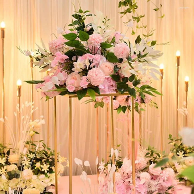 Fleurs décoratives boule de soie artificielle centres de Table pour décoration de fête de mariage scène affichage fenêtre Simulation fleur
