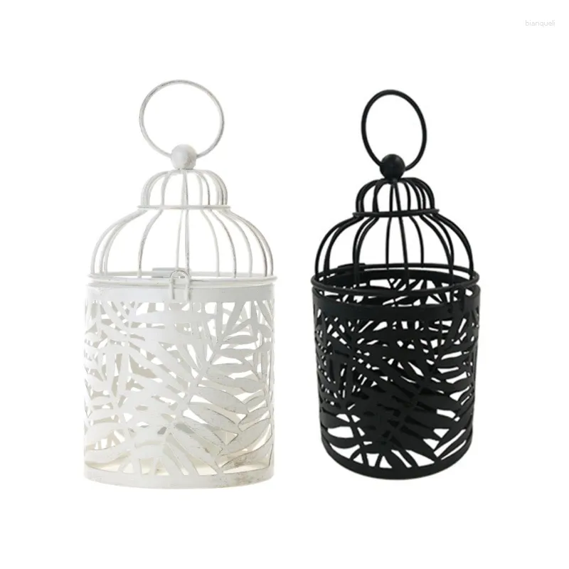 Titulares de vela Suporte decorativo Birdcage Lantern para decorações de casa Peça central de mesa