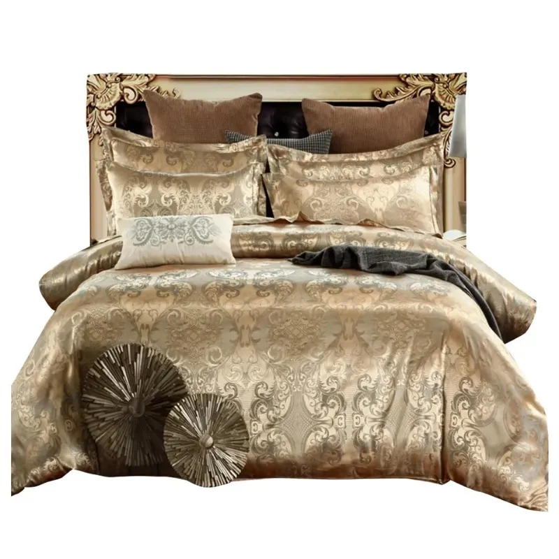 結婚式の寝具、ヨーロッパのジャクアードキルトセット3セット