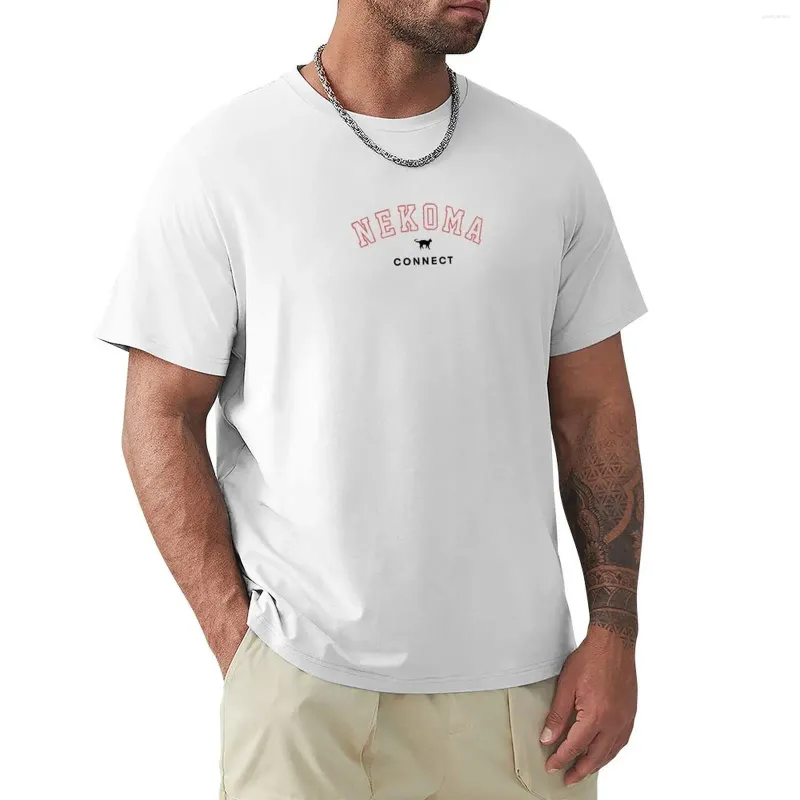 Herenpolo's Nekoma Team Slogan T-shirt Funnys Leuke Tops Zwaargewicht T-shirts voor mannen