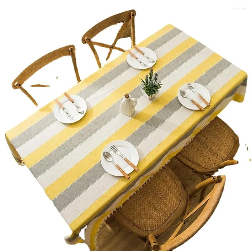 Tovaglia nordica impermeabile imitazione cotone lino ricamato nappa pizzo copertura da pranzo rettangolare geometrica