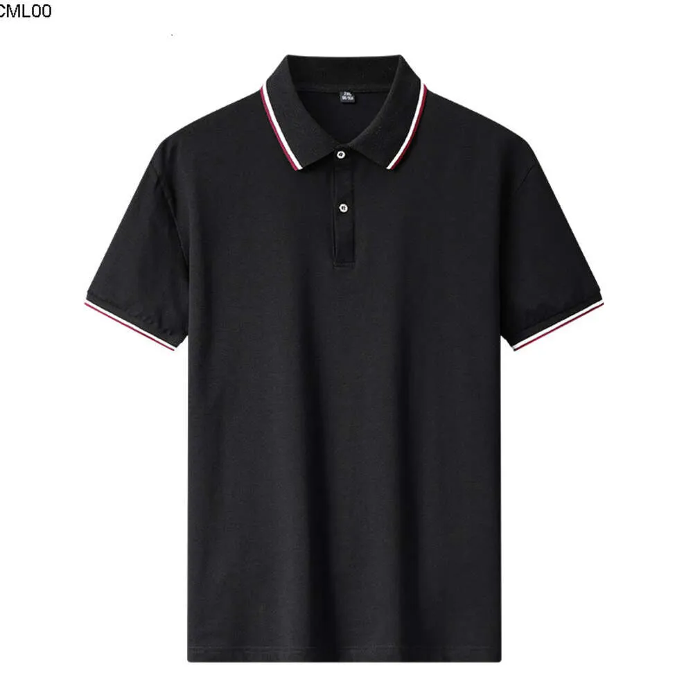 Coton Spandex Lâche Surdimensionné Hommes Pur Polo D'été À Manches Courtes Couleur Correspondant Revers T-shirt O3s1 {catégorie}