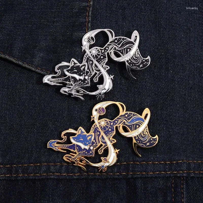 Broches Negen Tailed Broche Mythologie Spel Badge Legering Pin Sieraden Voor Mannen Ideale Keuze Geschenken