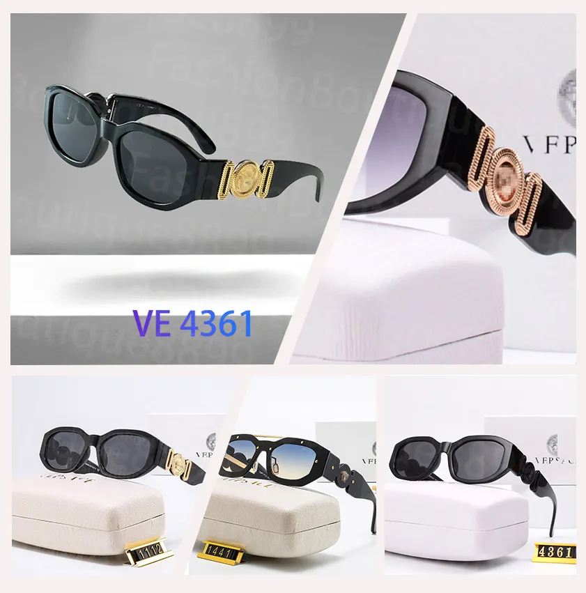 Occhiali da sole di lusso per donne designer occhiali da sole da uomo ve 4361 classici piccoli occhiali da sole quadrati 18 colori disponibili con scatola