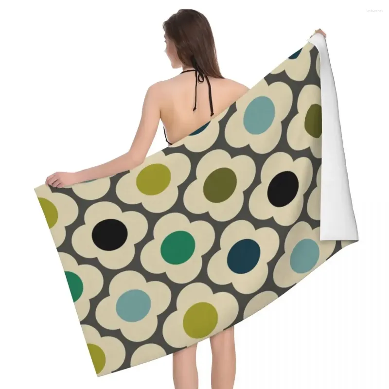 Serviette Orla Kiely fleurs abstraites bain plage microfibre géométrique voyage natation Camping serviettes