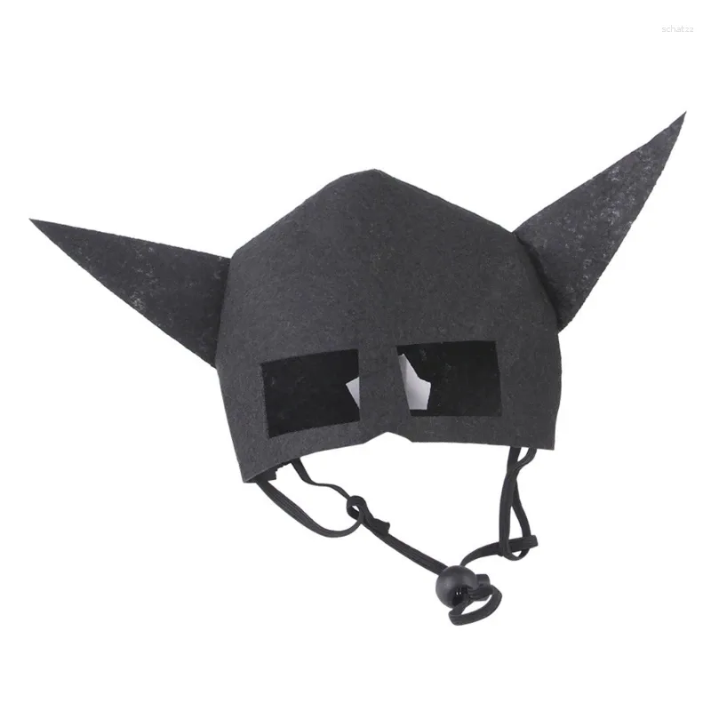 Costumi di gatto H55E Pet Bat Hat Cappello Decorazione di Halloween con cinturino elastico una taglia