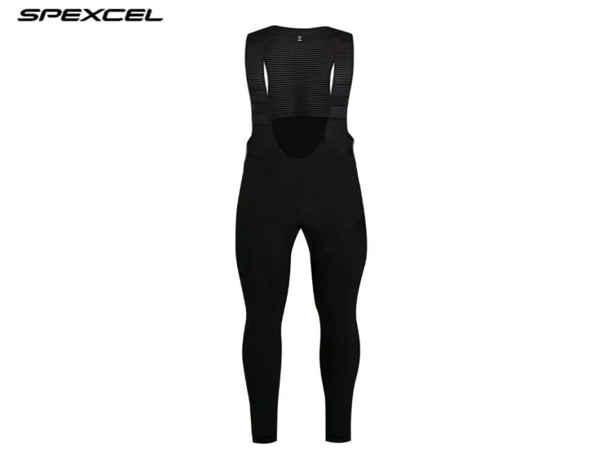 Spexcel Pro Race Cycling Tights High Density Pad Winter Borsted Fabric DWR Water Repellent Treatment Bib Pant With Back Ket9611022