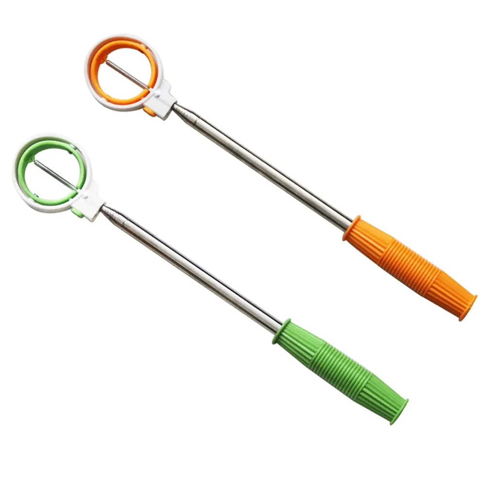 Aids Golf Ball Retriever 8 Sections Golf Ball Retriever Rubber Grip Stainless Steel Shaft Extendable Golf Ball Pick Up Grabber Tool