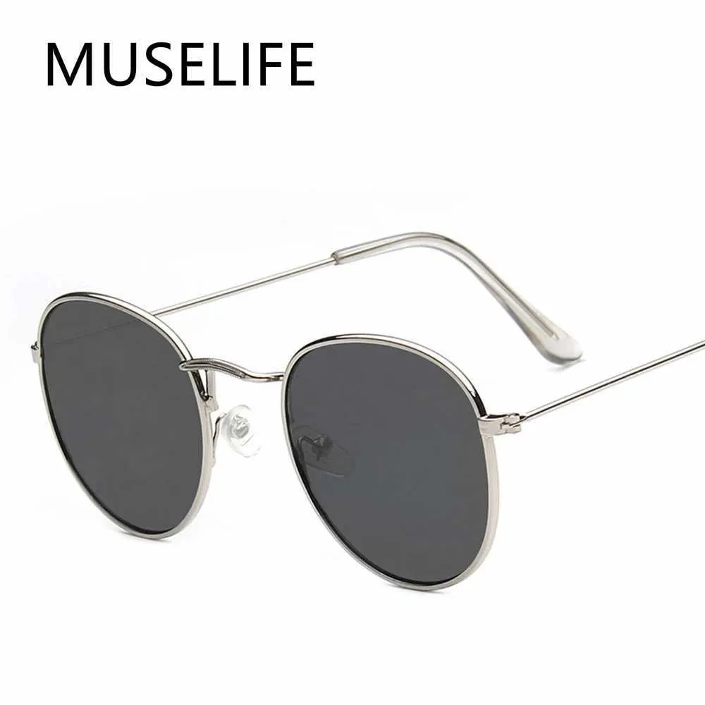 Sunglasses 2024 Classic Small Frame Round Sunglasses Women/Men Brand Designer Alloy Mirror Sun Glasses Vintage Modis OculosL2403