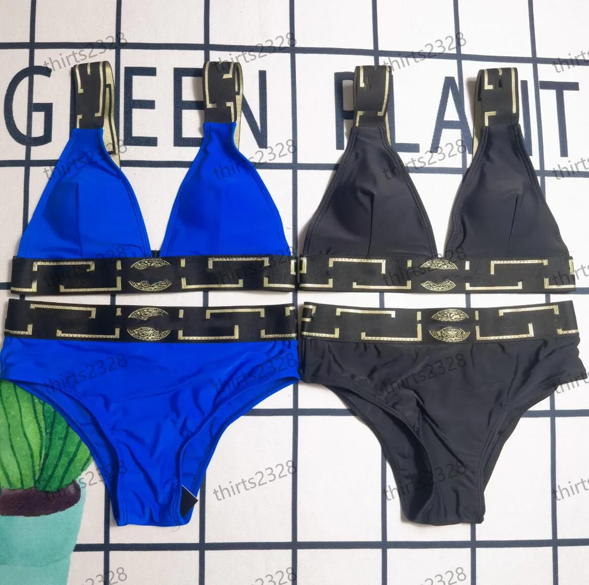 Sommar två bitar strandkläder kvinnor simma kostym kvinnlig sexig vintage baddräkt bikini ny design tryckning badkläder baddräkt