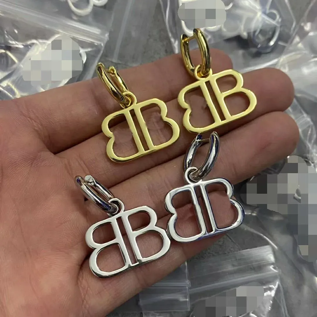 Biliteral Devise Earring Studs Märke B Letters Pendant Diamond Shiny Non-Fading Chandelier Earrings Women Men Ear Studs Designer Jewelry BBE1 --03