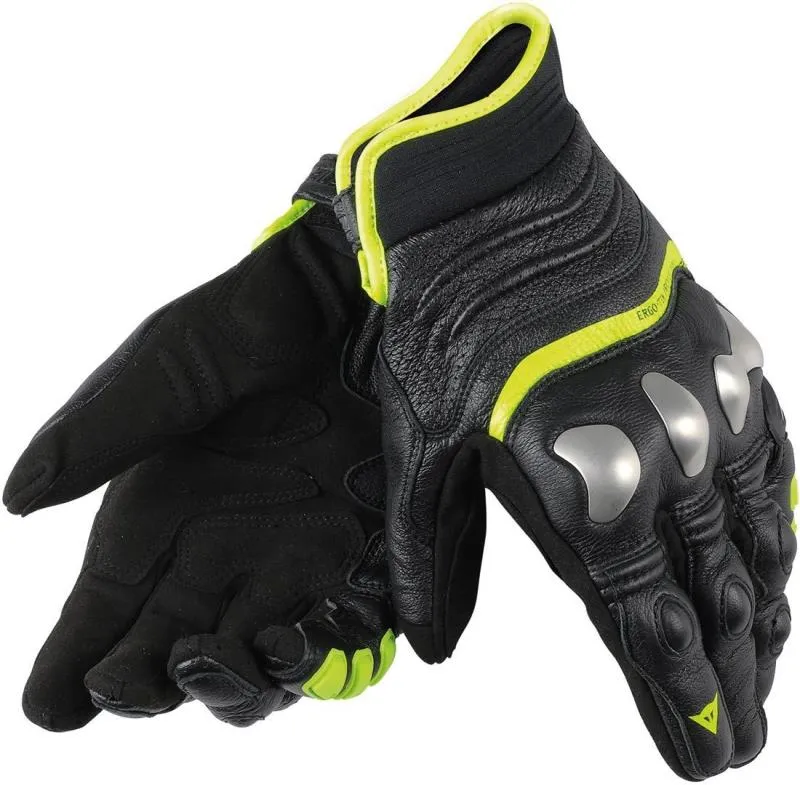 Gants antichute tout-terrain en alliage de titane, gants de moto, gants de course, cuir véritable