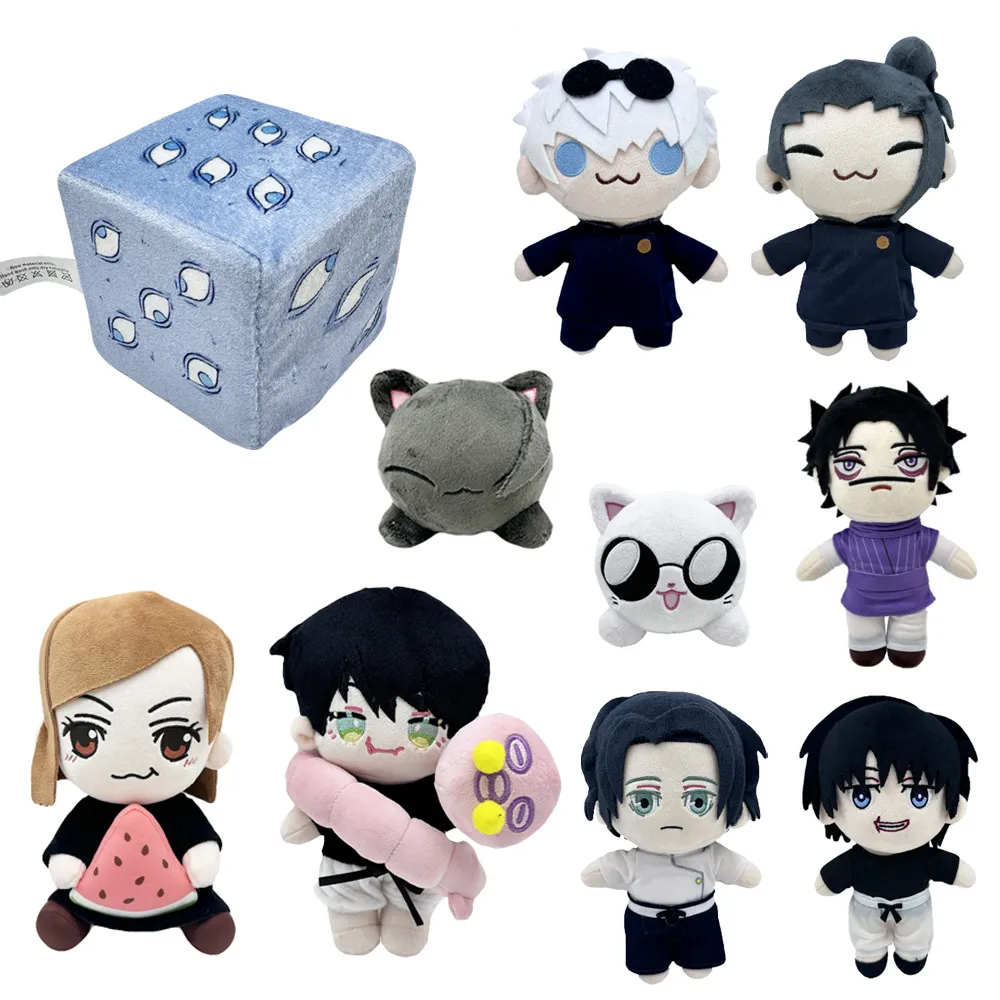 Atacado Anime Cartoon 2024 Novo design Jujutsu Kaisen Satoru Gojo Geto Brinquedo de pelúcia Jogos infantis Playmates Boneca de pelúcia Decoração de quarto Máquina de garras Presente