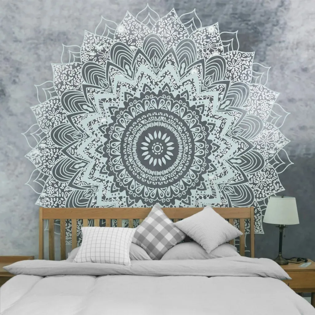 Mandala tapeçaria indiana parede pendurado decoração cobertor tapete de yoga xale almofada casa lance 240314