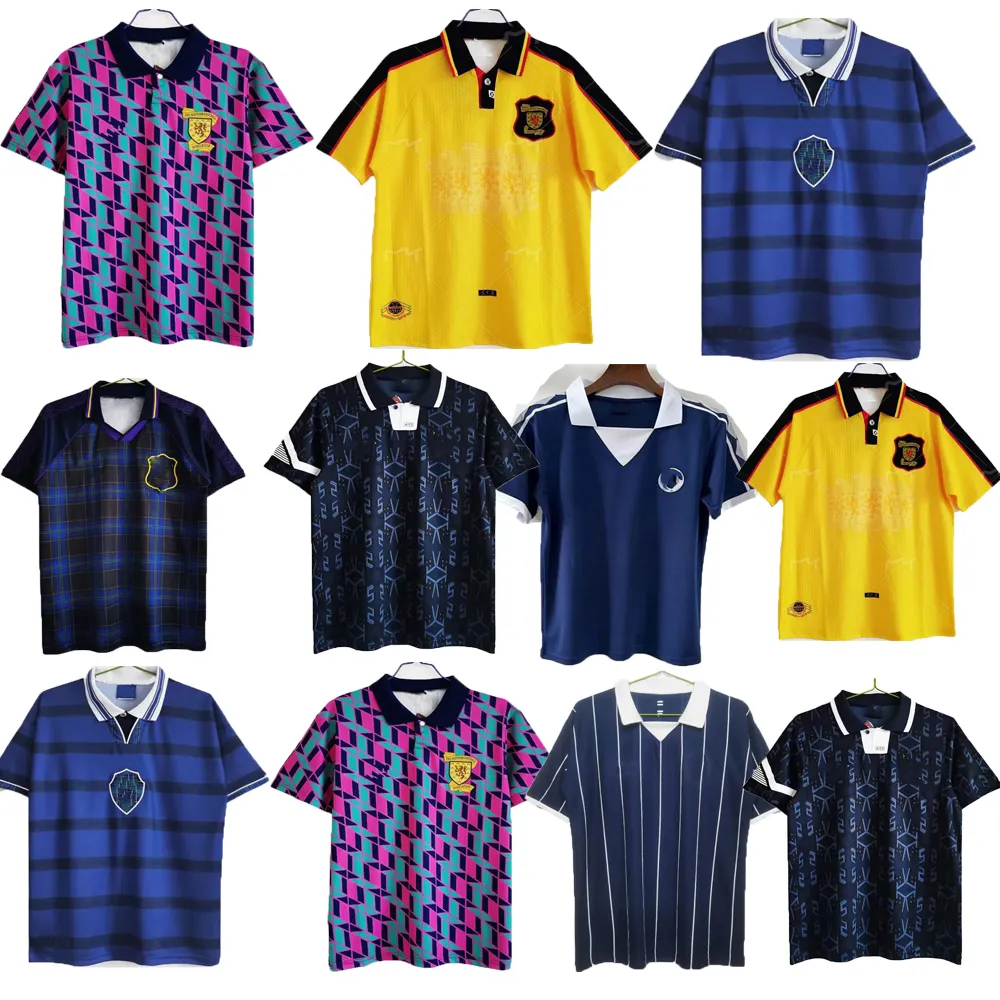 78 82 86 94 98 00 Coppa del Mondo FINALE Scozia Maglia da calcio retrò da uomo McCOIST GALLACHER LAMBERT Maglia da calcio vintage classica per il tempo libero