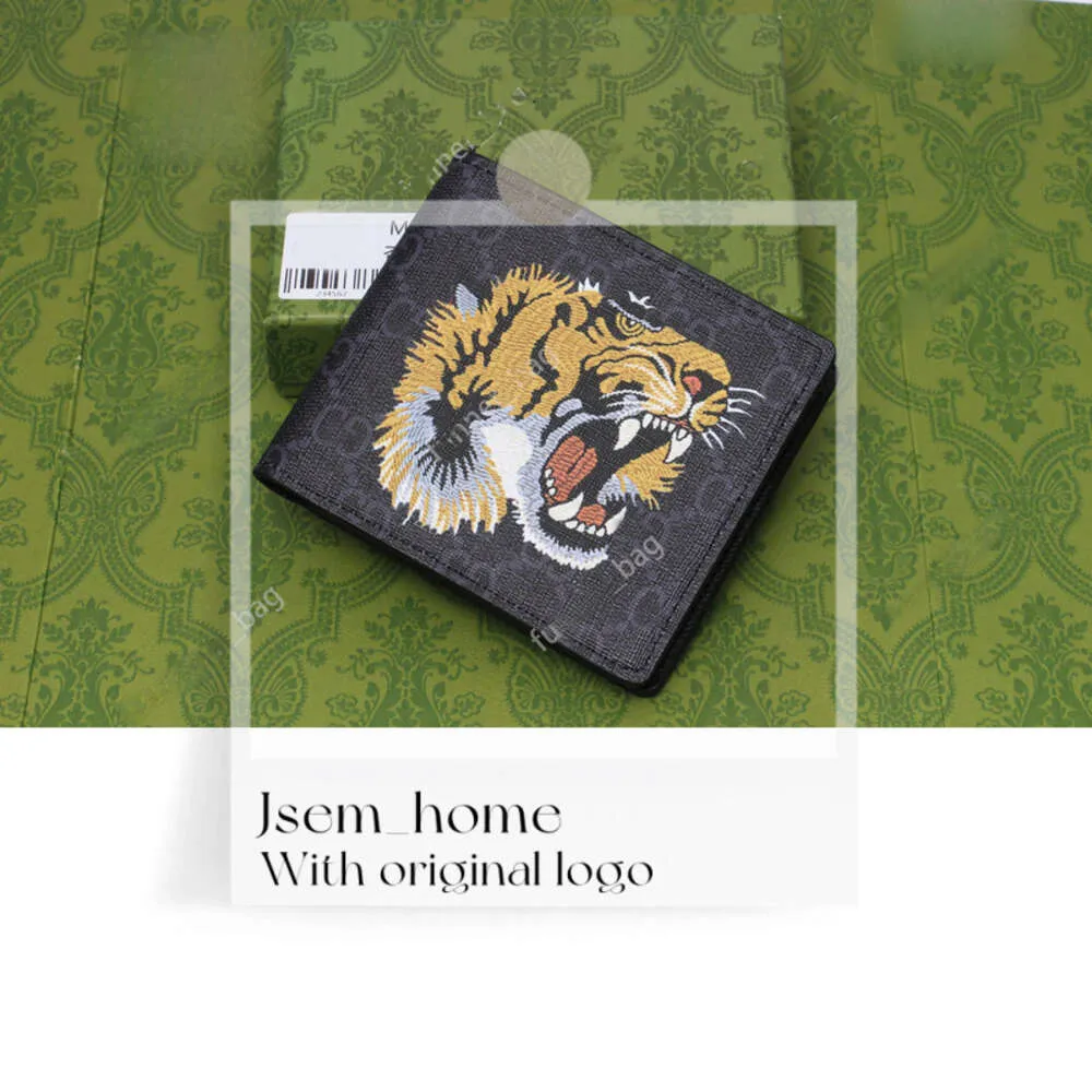 Uomo Animale Ophidia Borsa Portafoglio Borsa di design Moda Breve G G Portafoglio in pelle Nero Serpente Tiger Bee Porta carte di lusso da donna di alta qualità 612