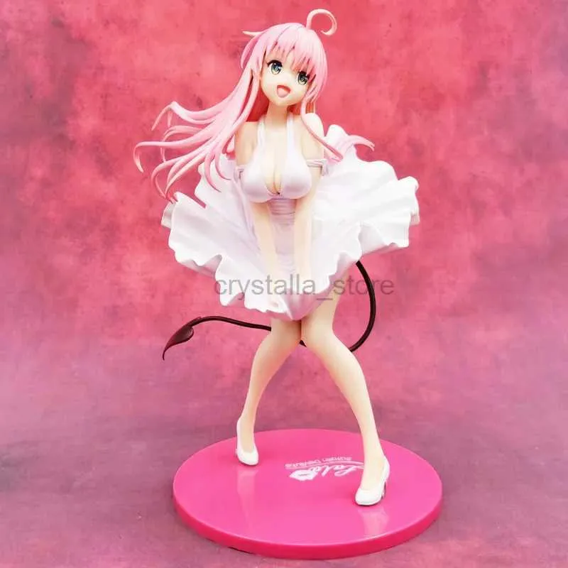 Anime Manga Lala Satalin Deviluke figurine Kawaii white skirt girl Model figurines Anime PVC GK toys for children gifts car decoration 240319