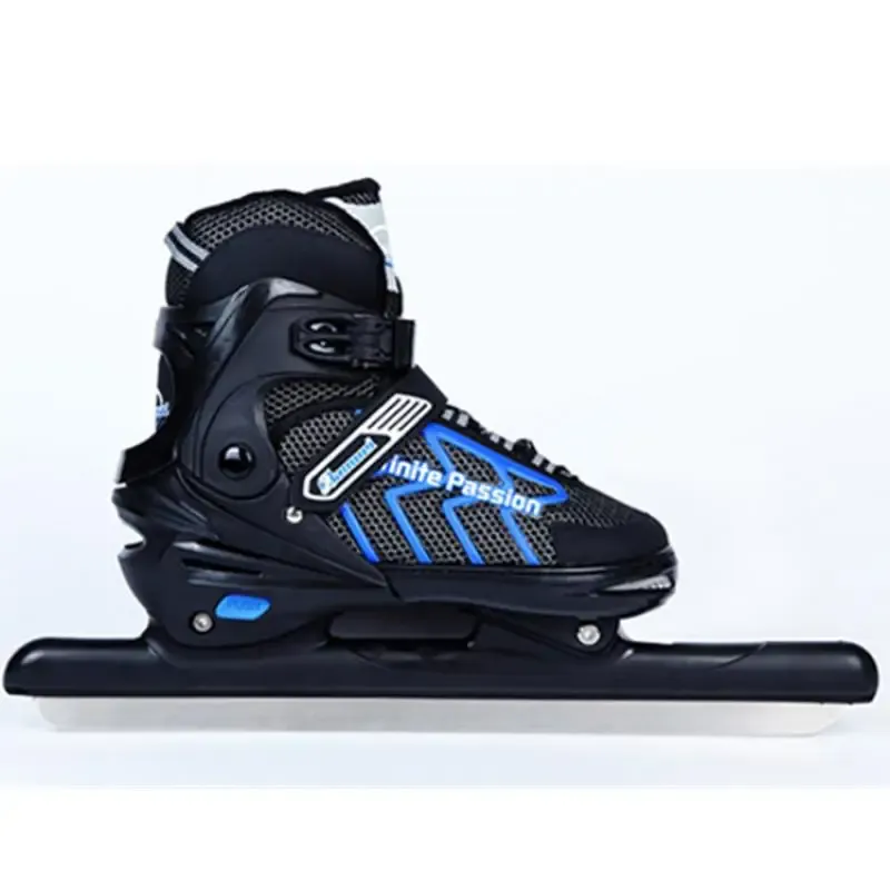 Shoes Warm Thicken Figure Skating Ice Skates Shoes with Ice Blade Adult Kids Children Professional Thermal PVC Waterproof Black