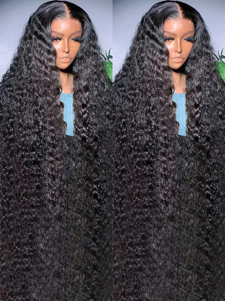 30 38 Zoll Wear Go Perücke Wasserwelle 7x5 Kleberlose Perücke Echthaar Babyhaar Vorgezupft 13x6 HD Curly Lace Front Echthaarperücke