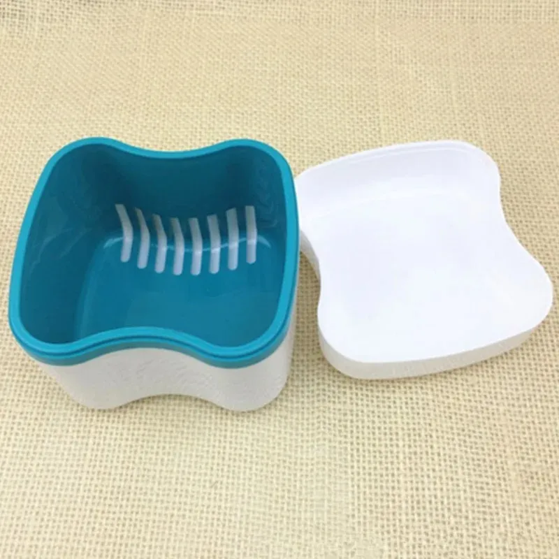 Orthodontic Case Fake Teeth Dental Retainer Mouth Guard Denture Storage Plastic Box Oral Hygiene Supplies Organizer