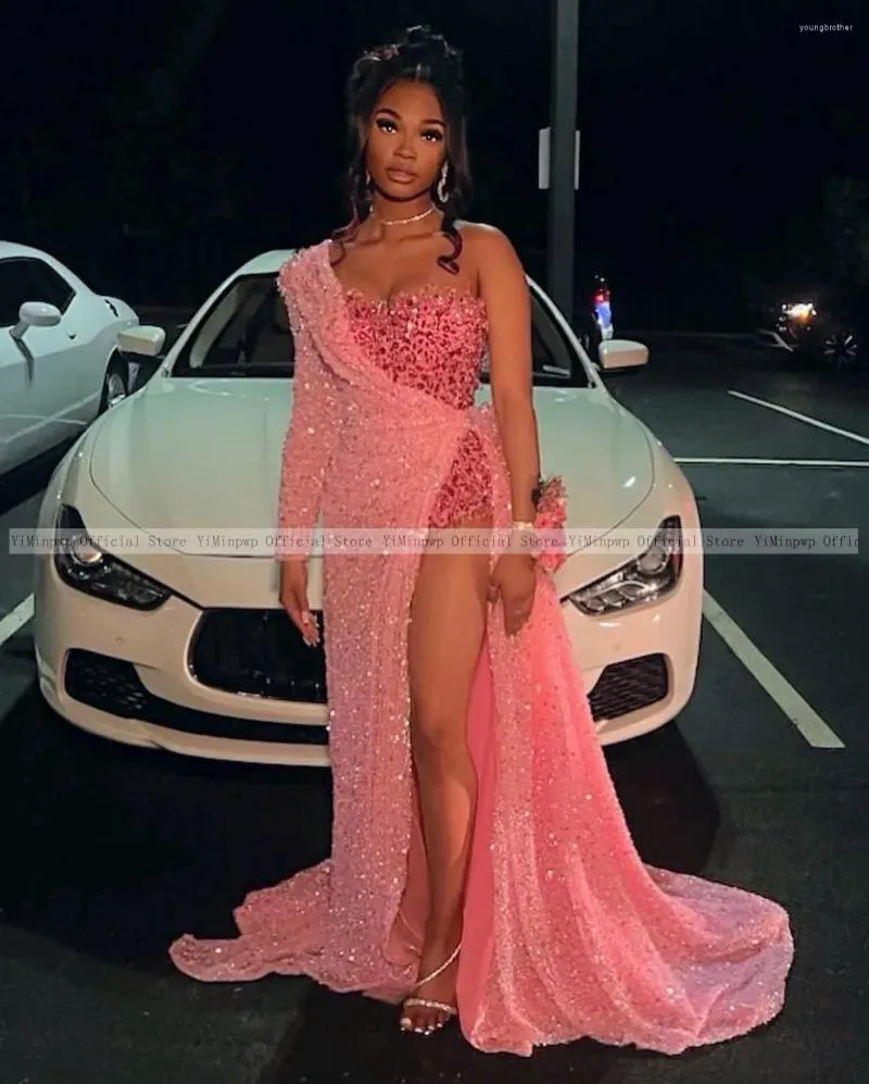 Africa Matric Dance Gown One Shoulder Thigh High Slits Prom Dress For Black Girls From Youngbrother 128.82 DHgate.Com