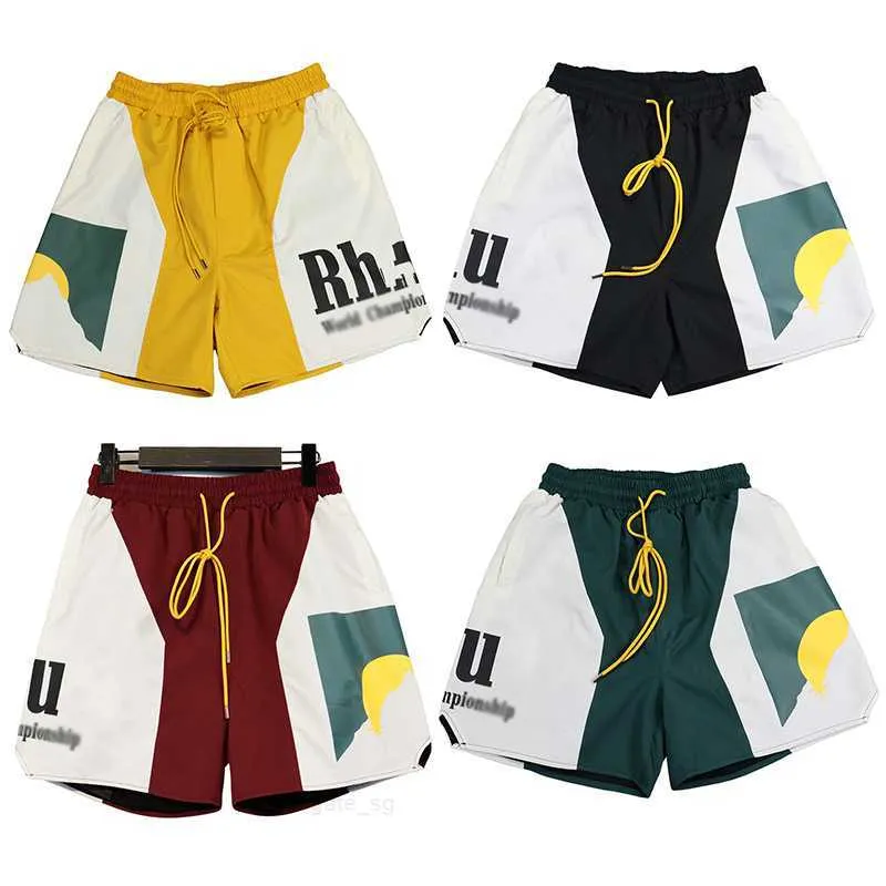 designer shorts summer fashion beach pants Men high quality street wear red blue black purple pants rhude shorts mens short size S-XL