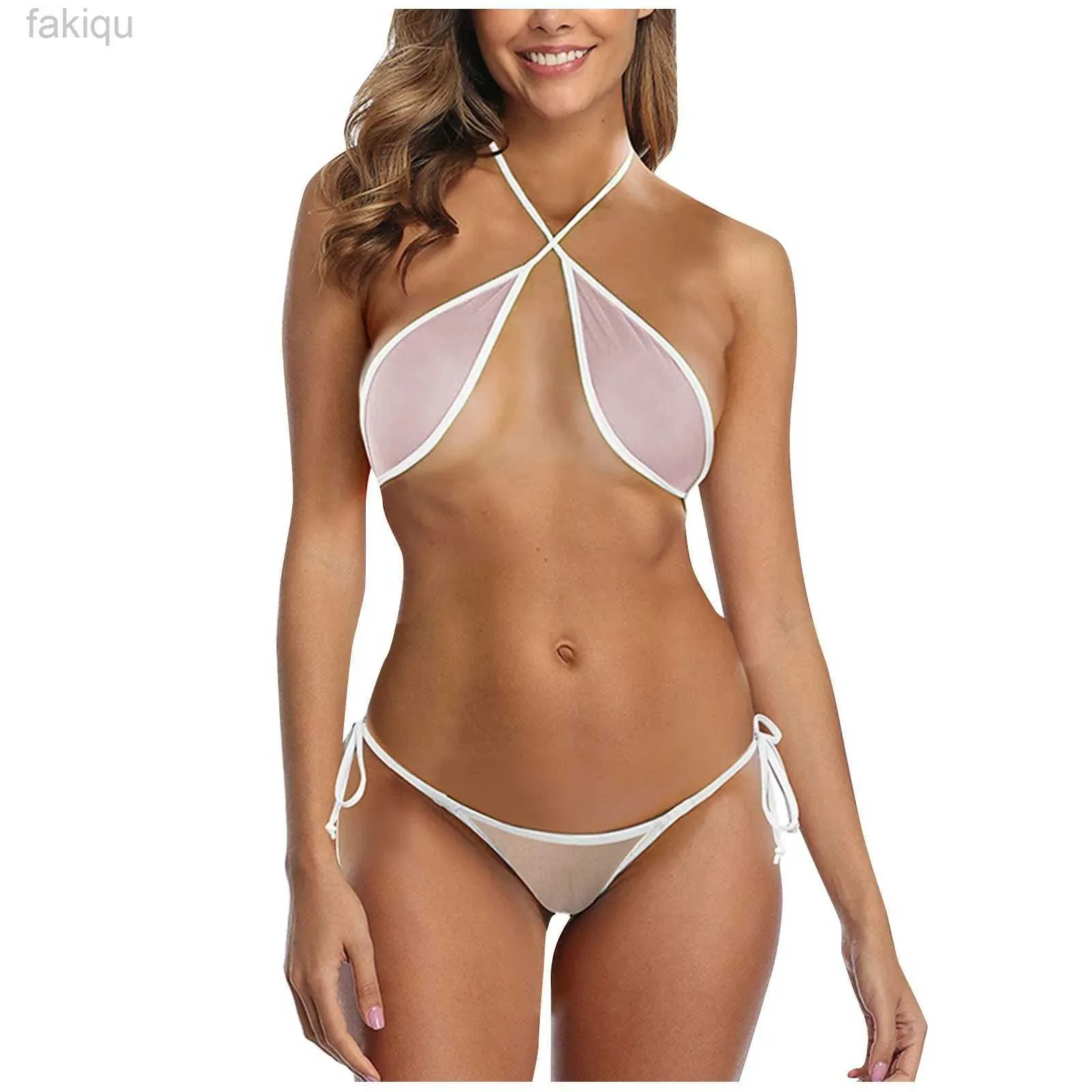 Sexy set womens sexy fishing net bikini transparent bikini dünne thong sexy unterwäsche zurückgezogener spitze sexy dessous women Körper 24319