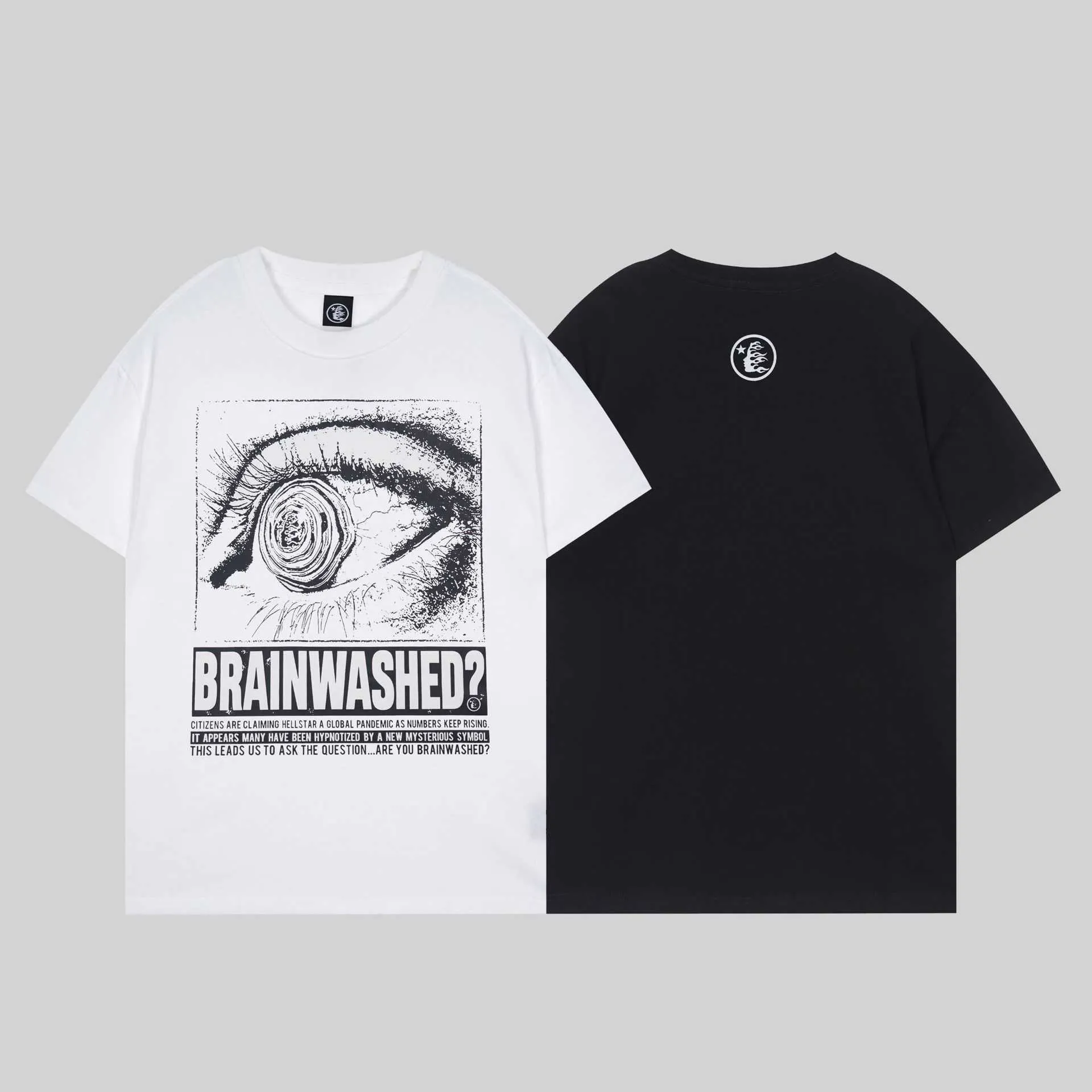 2024 Early Spring New T-shirt American High Street Trendy Brand Hellstar/Big Eye Brand Art Print