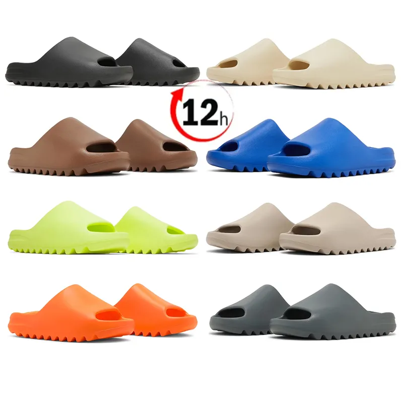 Chinelos Yeezyslide Sandálias Slides Bone Onyx Homens Mulheres Sapatos Puro Ocre Ao Ar Livre Treinadores Sapatilhas 36-46 Frete Grátis