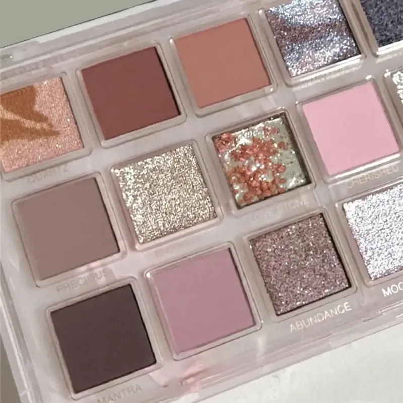 Sombra polar rosa paleta de sombra 18 cores encantadora paleta de sombra de olho fosco brilho brilho sombras duradouras beleza cosméticos ferramenta