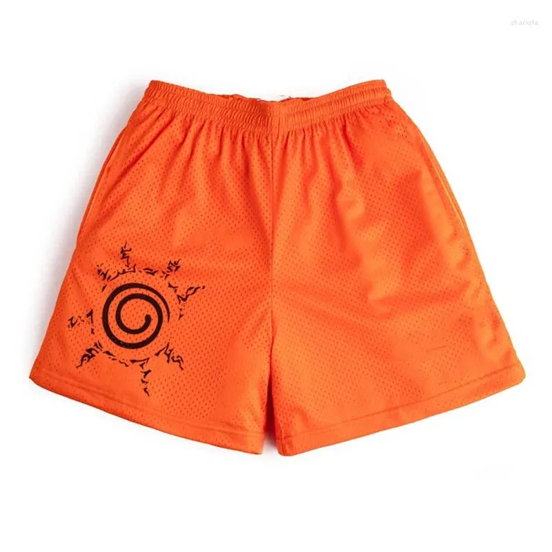 Herenshorts Heren Anime Atletische Gymtraining met zakken 5 inch Zomer Casual hardlooptraining Fitness Sneldrogend Ademend