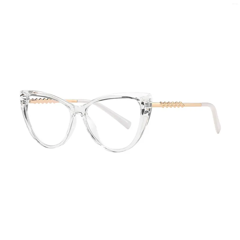 Sunglasses Frames Cateye Anti Blue Light Blocking Computer Glasses Fashion Women Eyeglasses UV Clear Lens